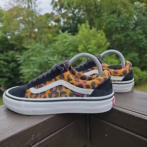 Vans‎ Old Skool Pro UltraCush Leopard Men's Size 5.5 Y2K Suede Toe Skate Street